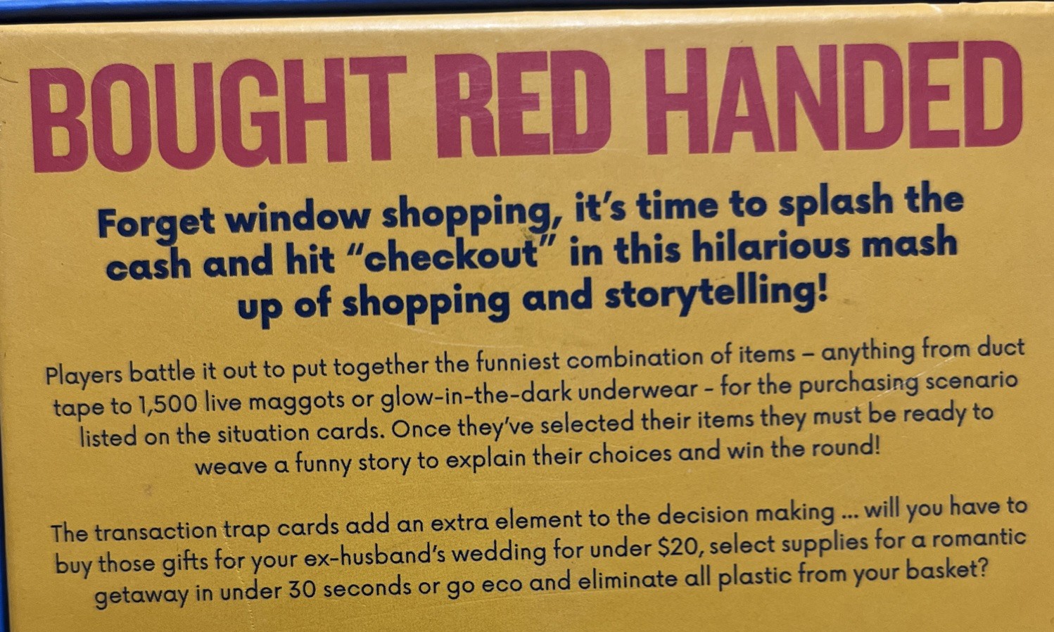 Bought Red Handed |The Outrageous Story-Telling Game Let Your Imagination Win!!