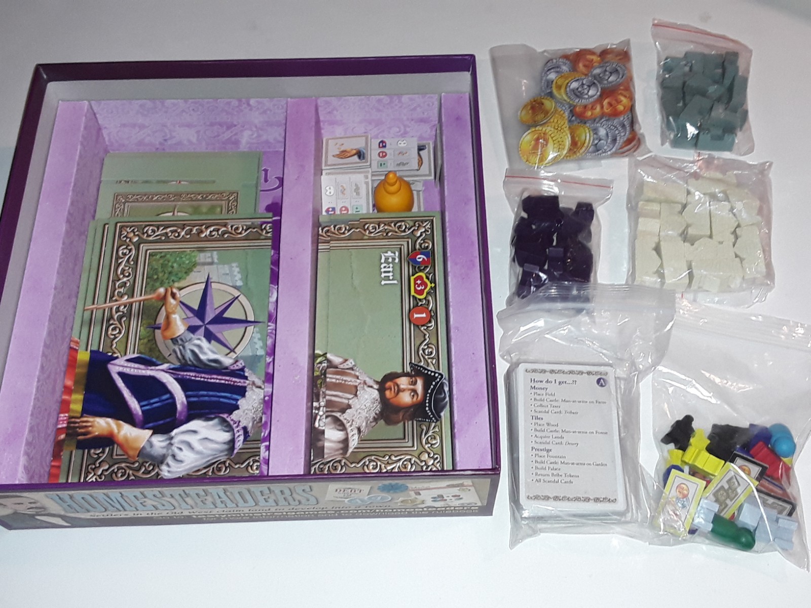 Noblemen board game COMPLETE SLEEVED Queen Elizabeth Tasty Minstrel Games TMG