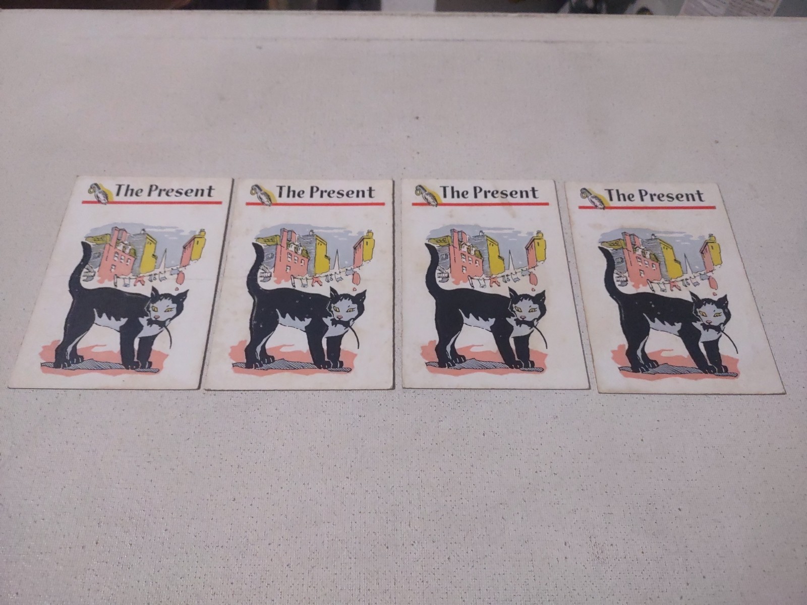 THE BLACK CAT FORTUNE TELLING CARD GAME COMPLETE W/BOX & INSTRUCTIONS 1940’S