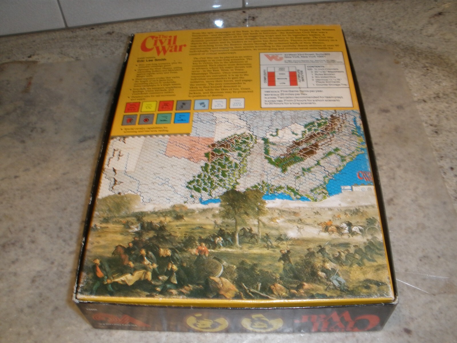 VICTORY GAMES INC THE CIVIL WAR 1861-1865 GAME COMPLETE #30003