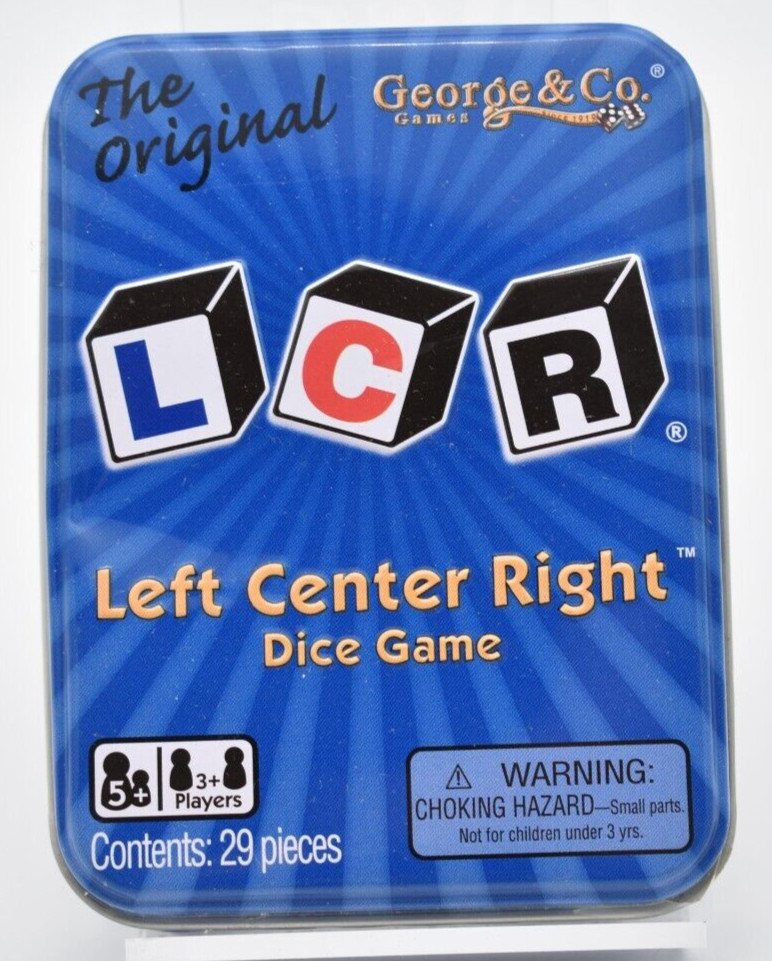 LCR Left Center Right Dice Game / New Sealed