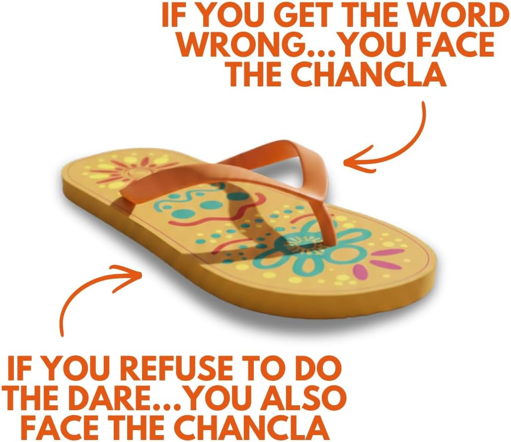 Viral Studios ¿Cómo Se Dice? – Hilarious Spanish Party Card Game, “Chancla” Incl