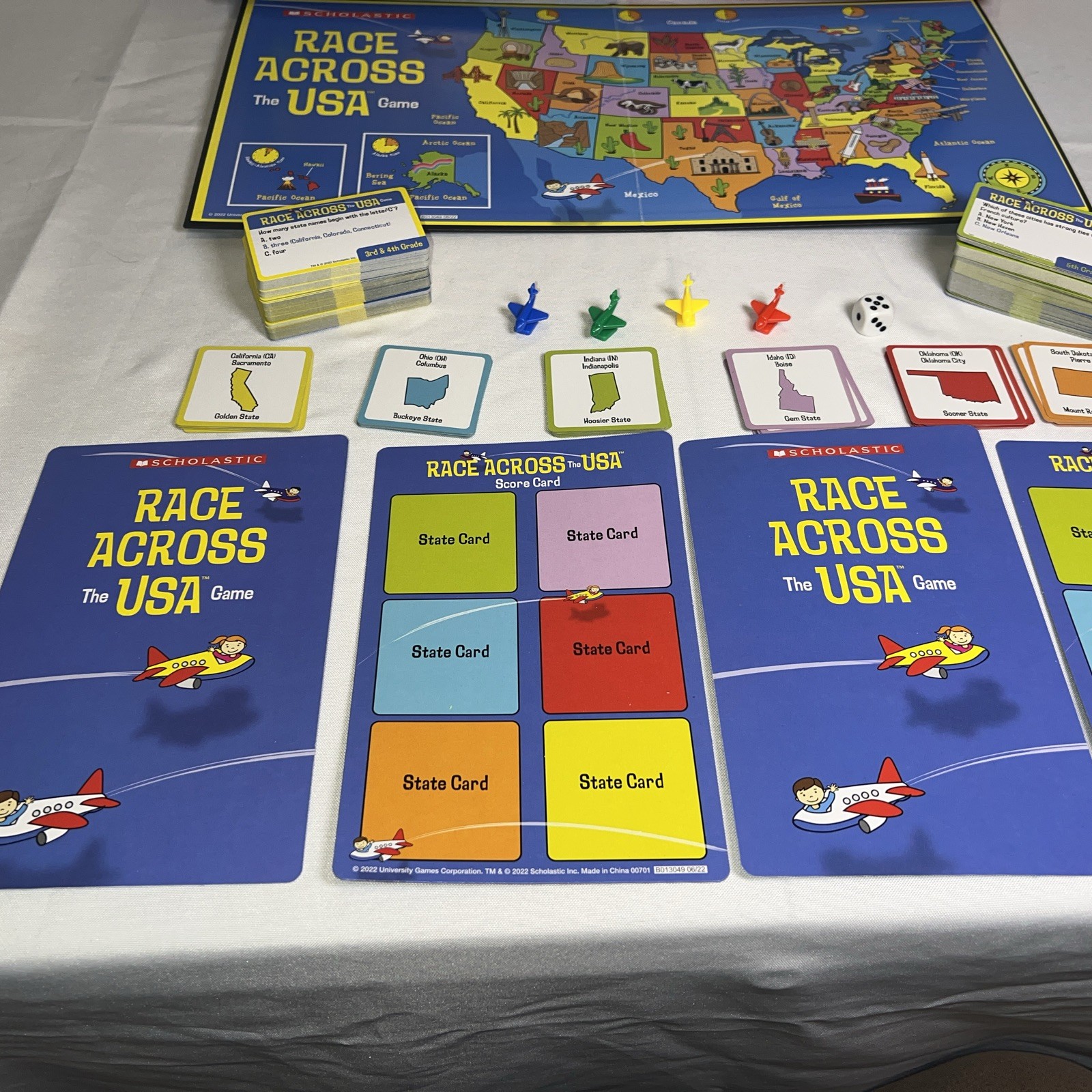 Scholastic Race Across The USA Game Ages 8 And Up