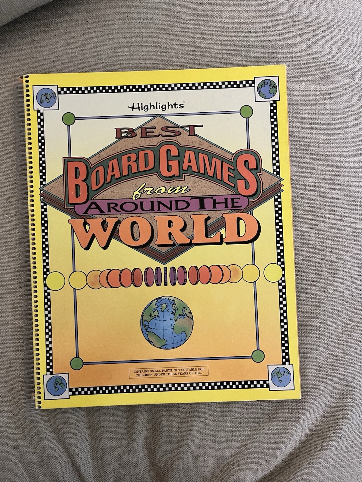 Highlights Best Board Games Around the World Spiral Bound Book Vintage 1992 MINT