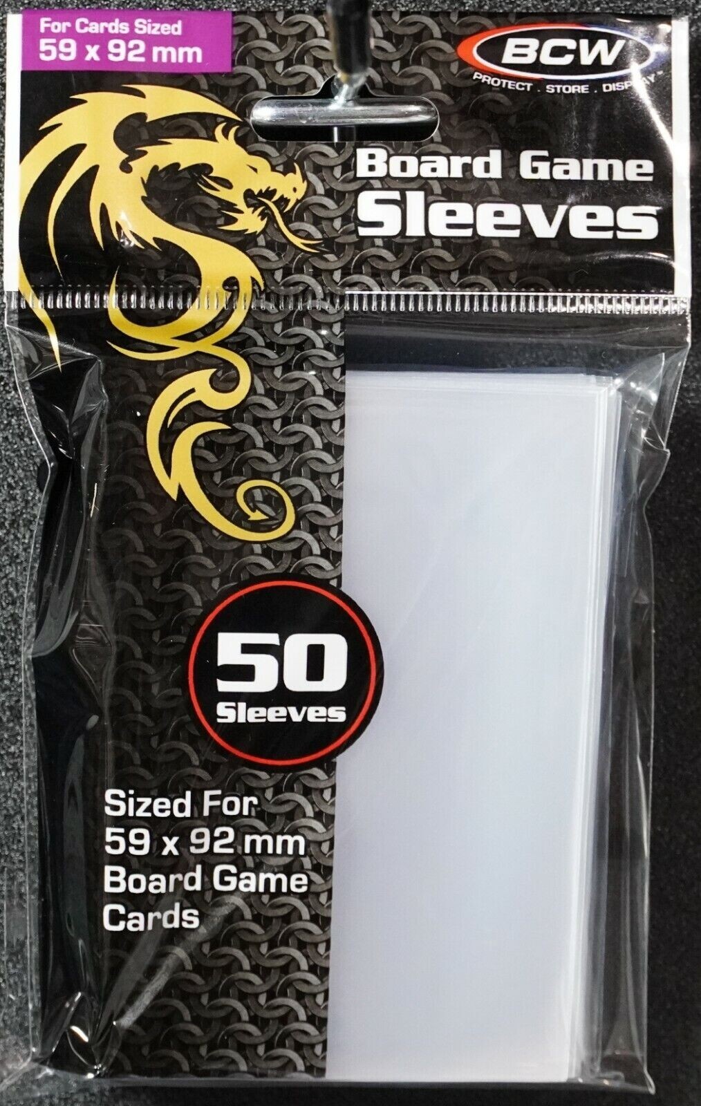 BCW Board Game Sleeves 59x92mm (50 sleeves) – NEW SEALED