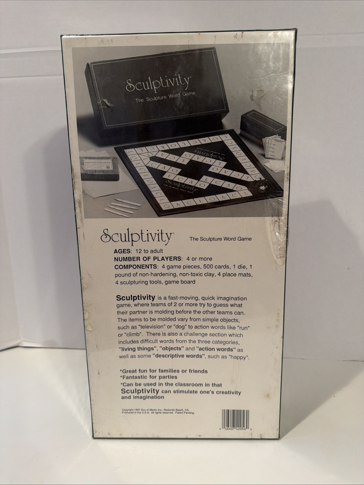 Sculptivity The Sculpture Word Game Clay Board Game New Sealed Vintage 1987