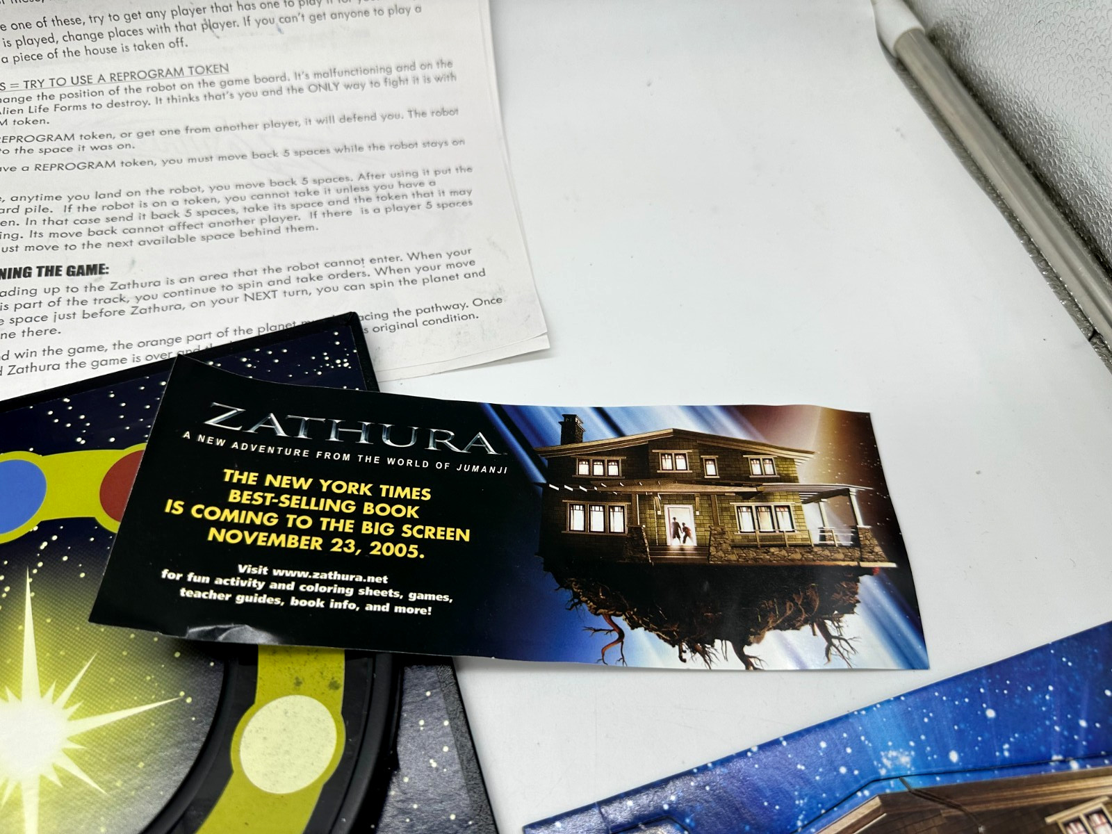 VTG Zathura Game Pressman (2005) With Movie Promo Flyer – Missing 1 Piece (READ)