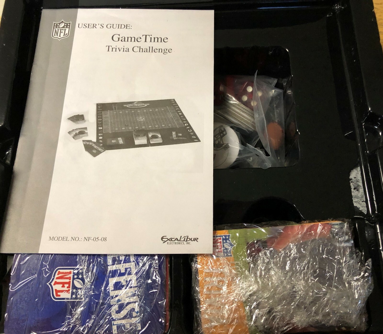 Excalibur Electronics NFL Game Time Trivia Challenge Vintage Game 100% COMPLETE