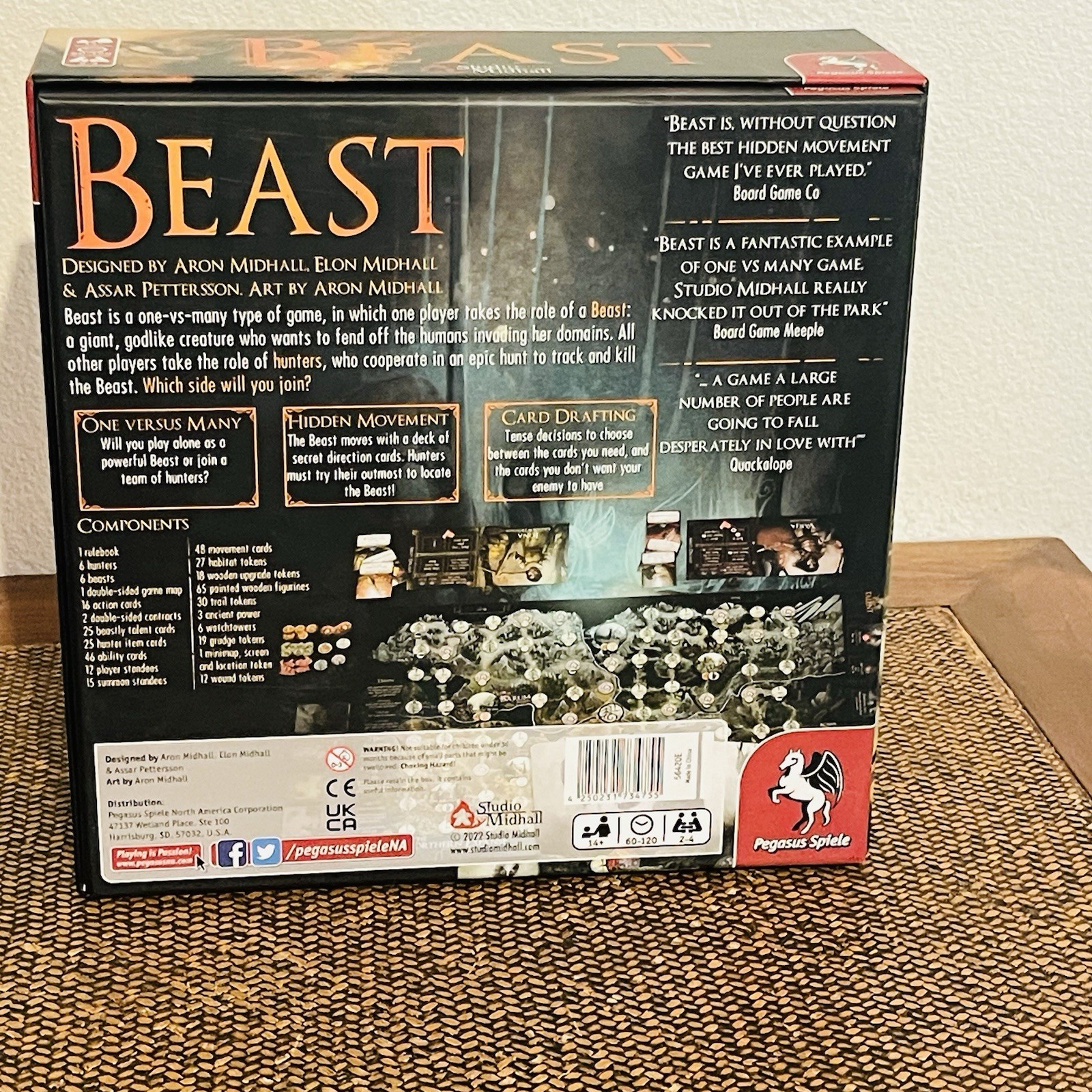 Beast Board Game – Pegasus Spiele/Studio Midhall – Never Played – 100% Complete!