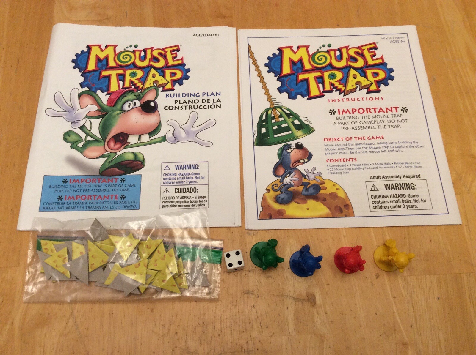 Vintage 2005 Milton Bradley ~ MOUSE TRAP BOARD GAME No Marble, Instructions Incl