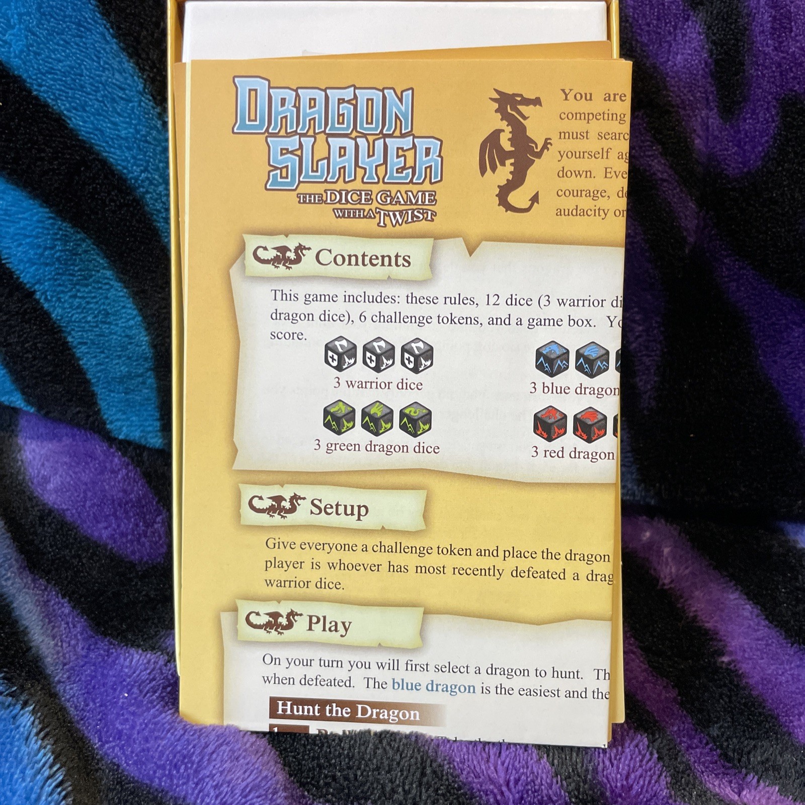 David Mortimer Dragon Slayer Dice Game Indie Games PLUS CHALLENGER EXP 2014 MINT