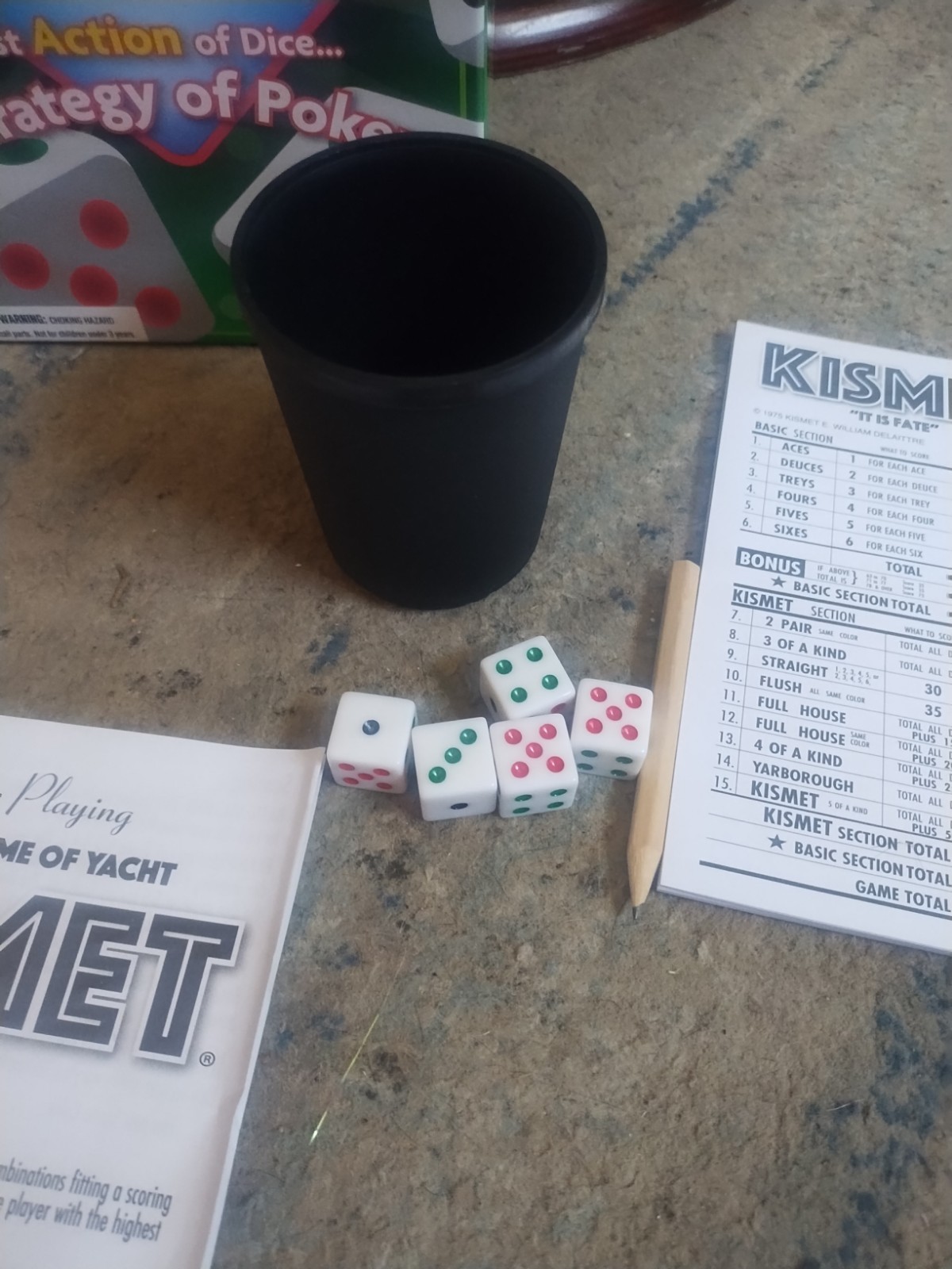 Kismet The Modern Game of Yacht Dice Strategy of Poker 2019