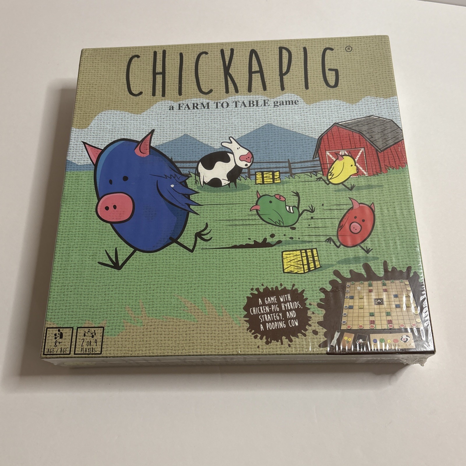 Chickapig Board Game, A Farm To Table Game From Buffalo Games, 2 or 4 Players 8+