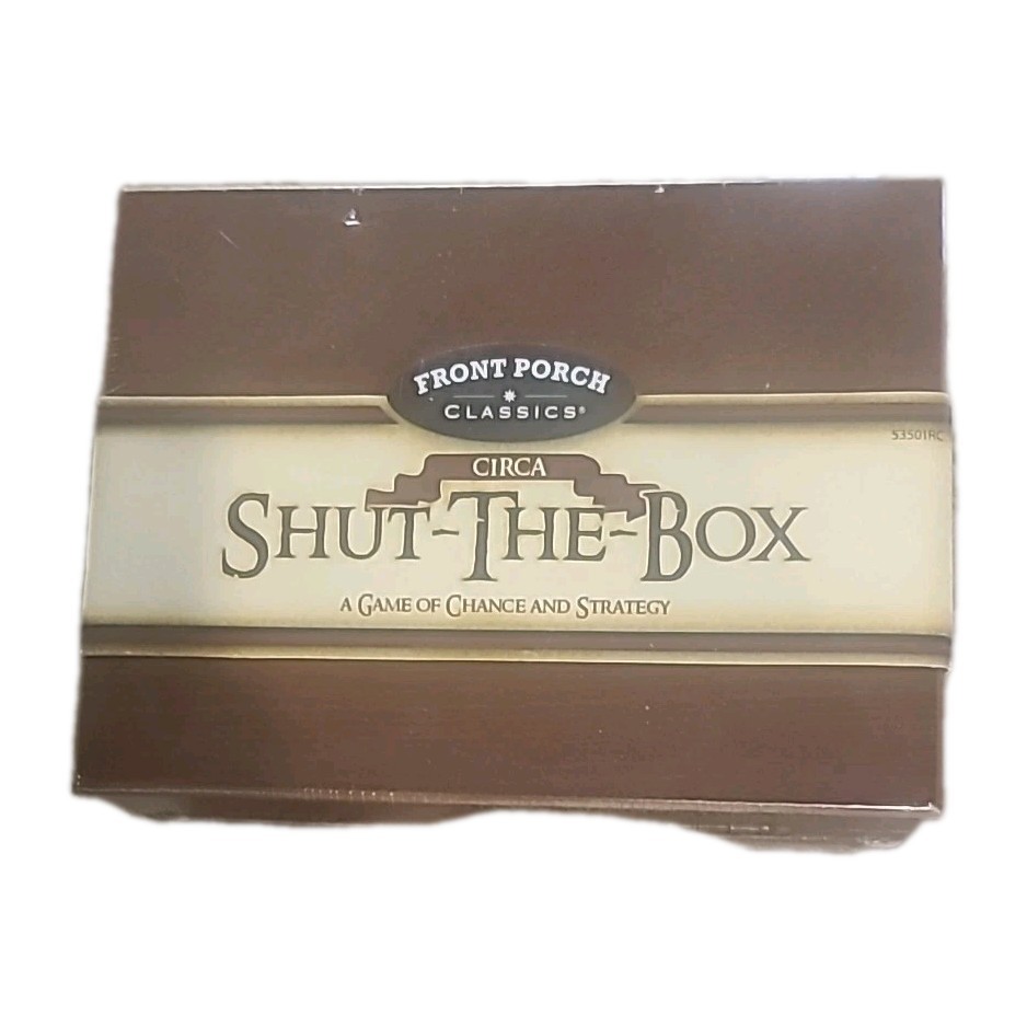 Shut The Box Game Of Chance & Strategies- Front Porch Classics NEW SEALED