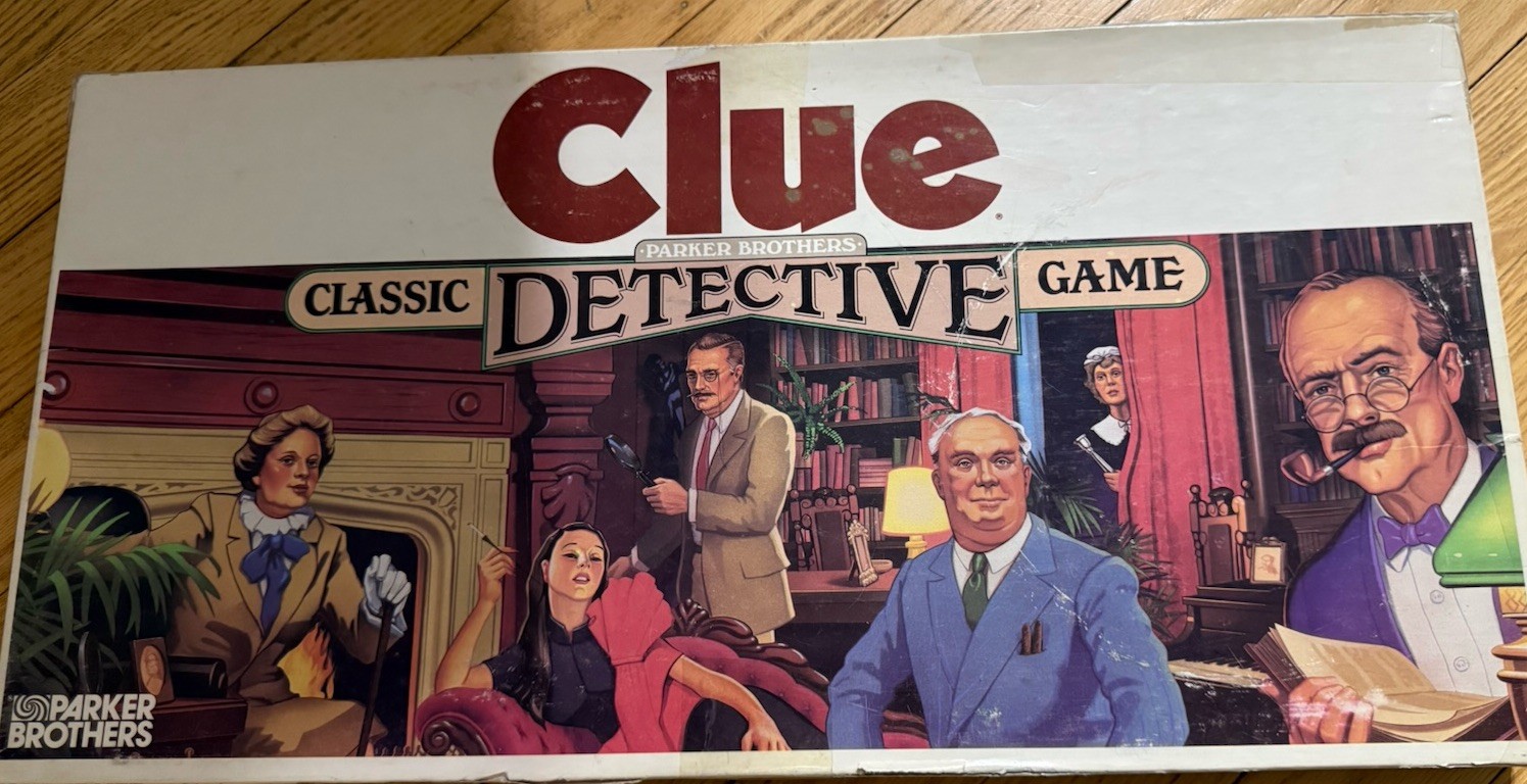 Vintage 1986 Clue Board Game Parker Brothers No. 0045 Classic Detective Complete