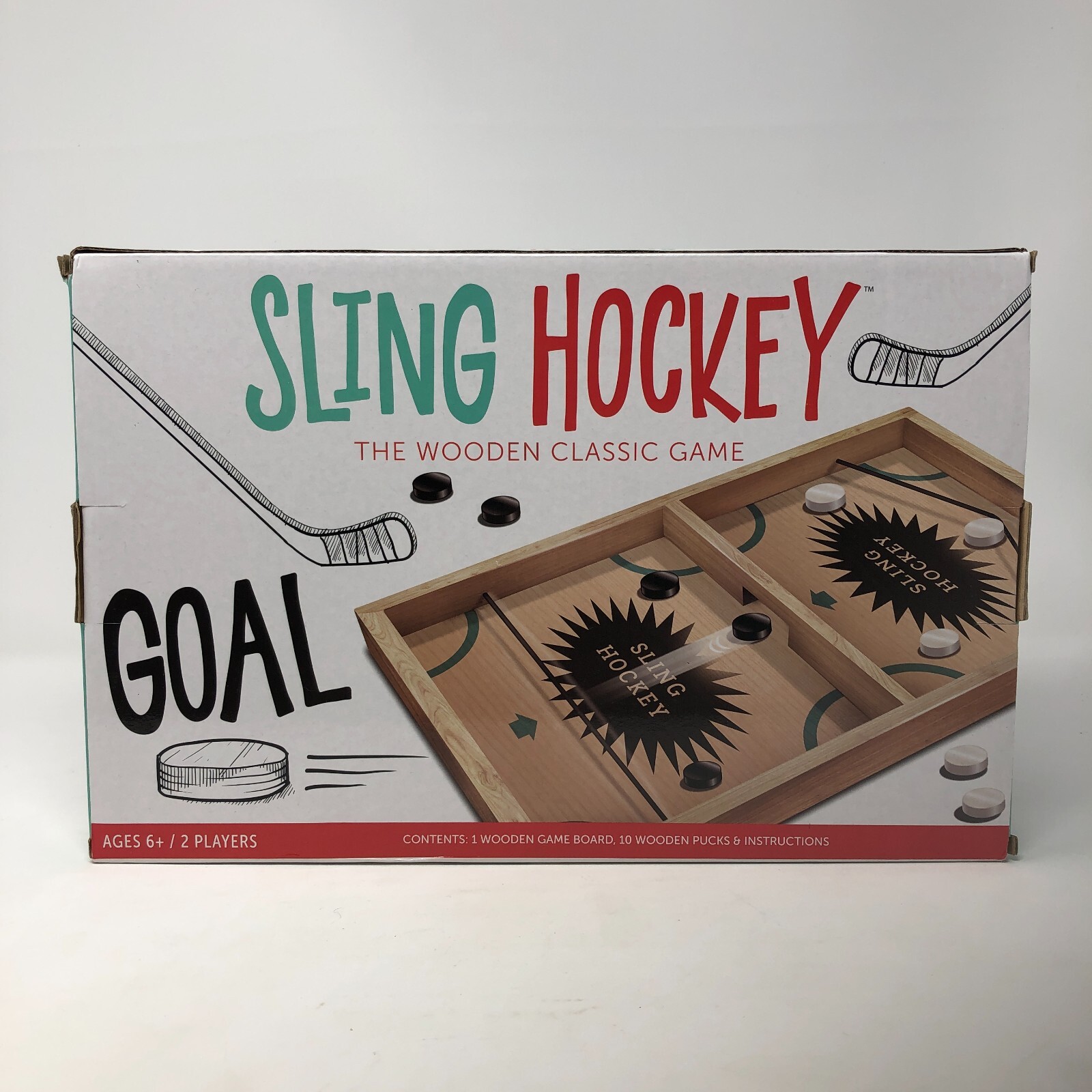 SLING HOCKEY The Wooden Classic Game by Pop+Corn OPEN BOX