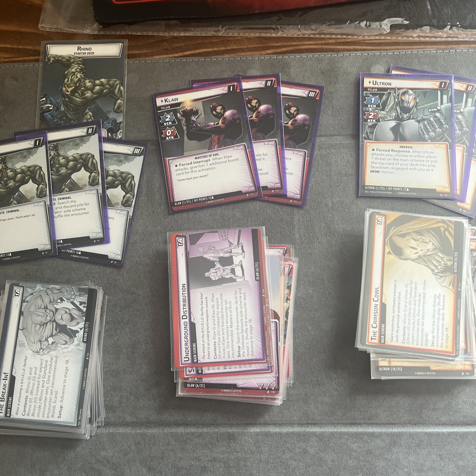Marvel Champions Card Game Lot – Plus 4 Hero packs, And 2 Scenario Packs!