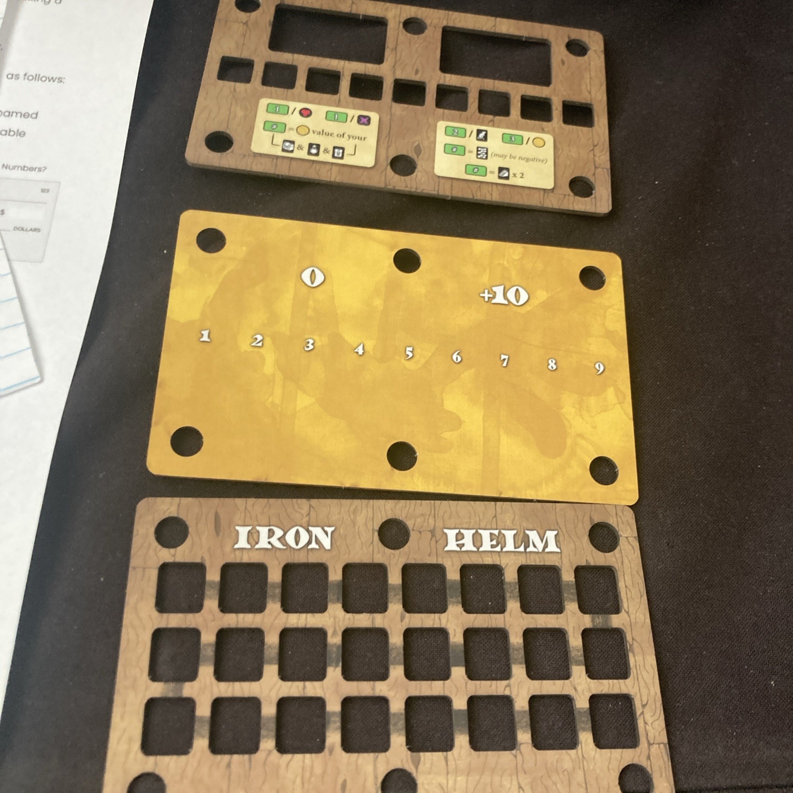Iron Helm Board Game Wooden Accessories Miniatures
