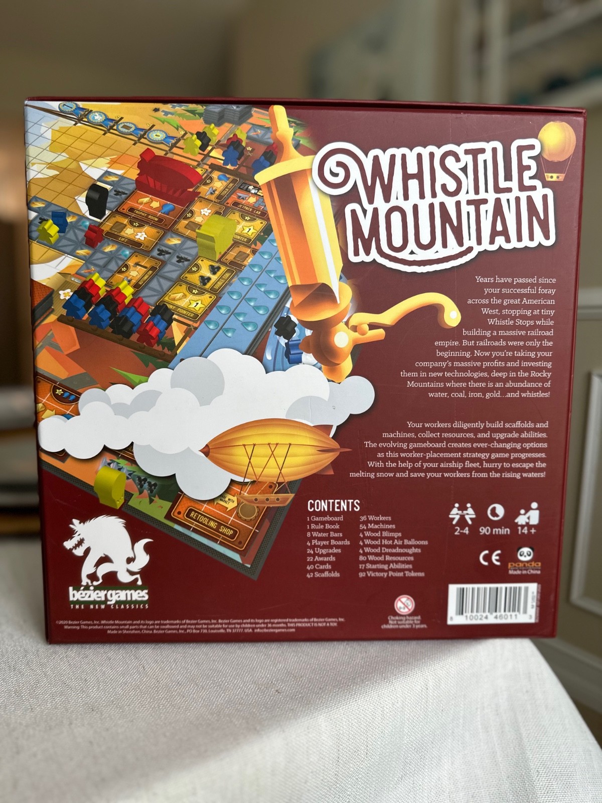 Bezier Boardgame Whistle Mountain Box NM Open Box – Played Once