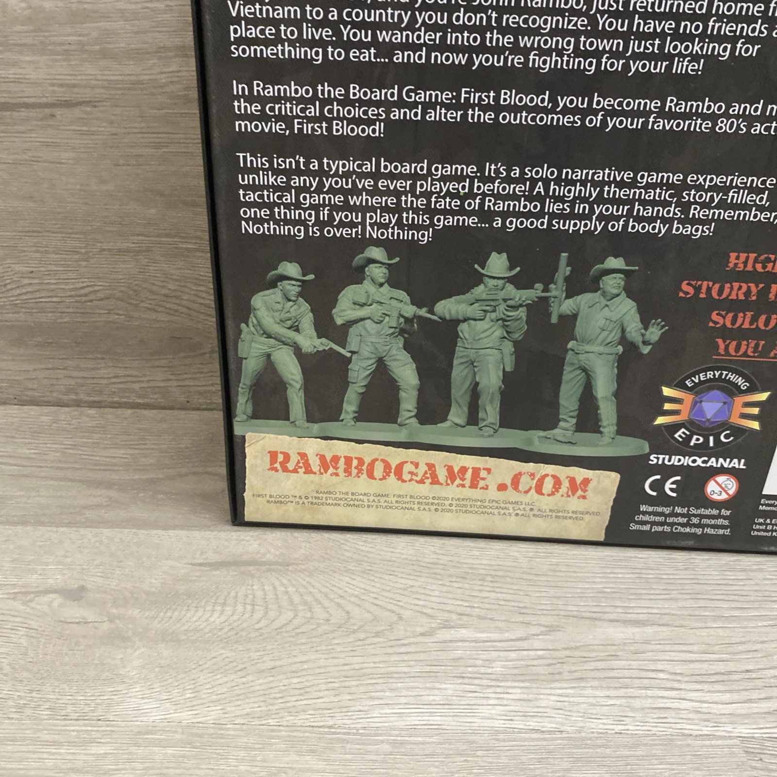 Everything Epic Board Game Rambo – The Board Game – First Blood Box EX/NM