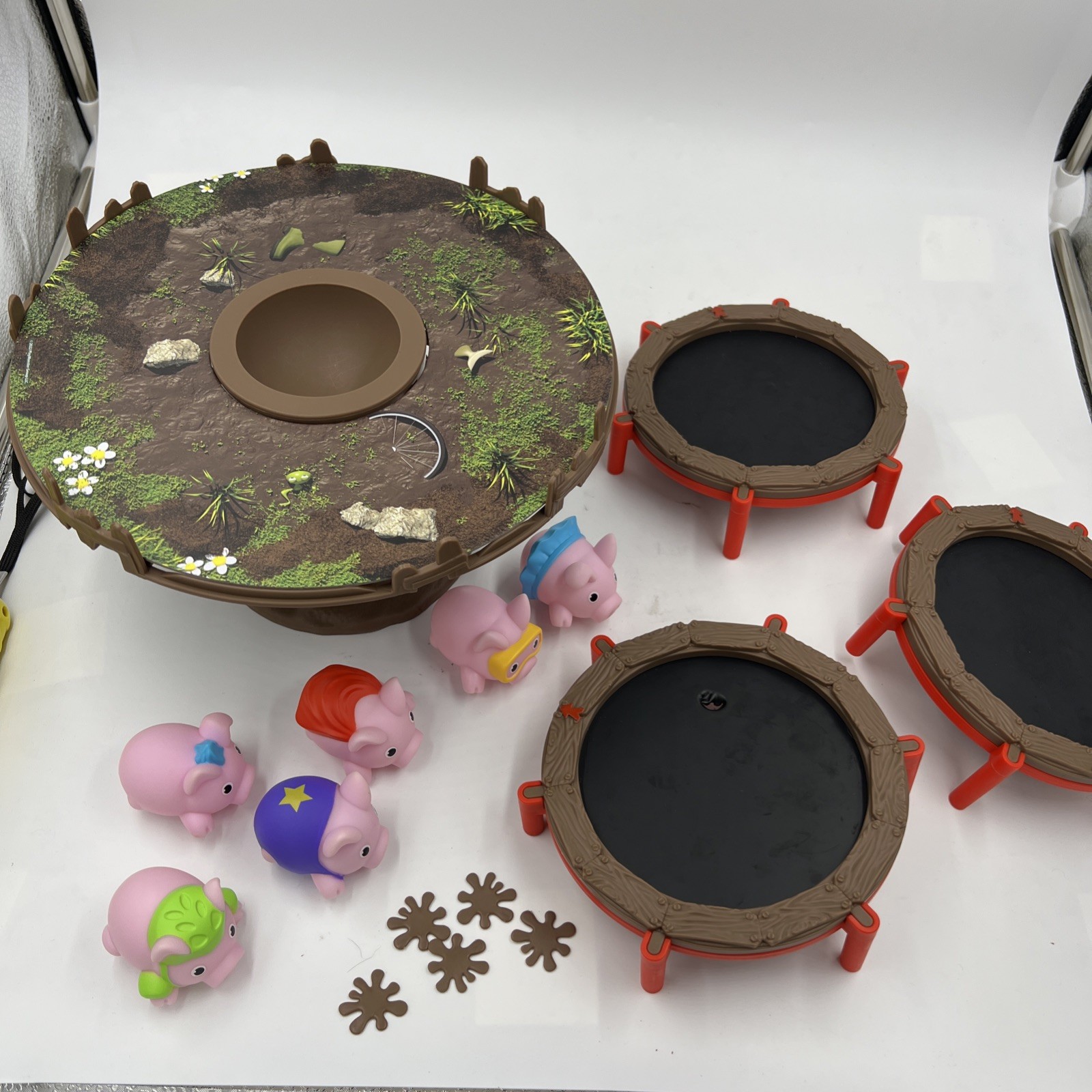 Pigs on Trampolines Board Games Family Game, Kids Multi-Player, 1 thing broke