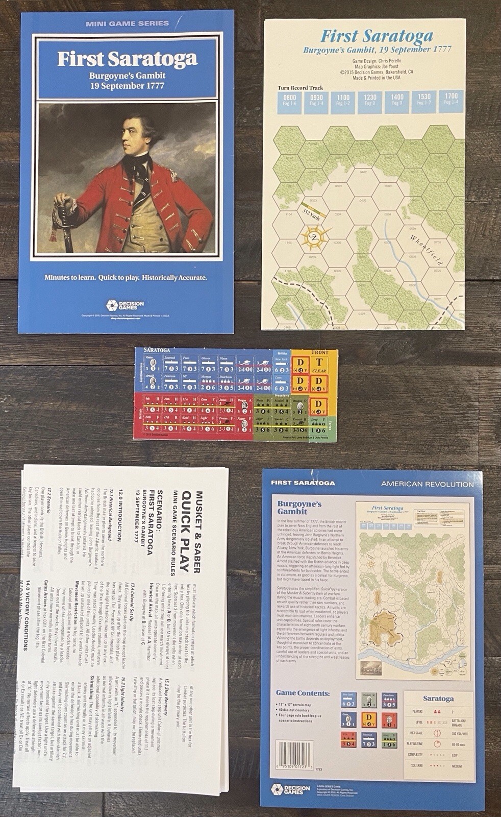 Decision Gam Wargame First Saratoga – Burgoyne’s Gambit, 19 September 1 Bag EX
