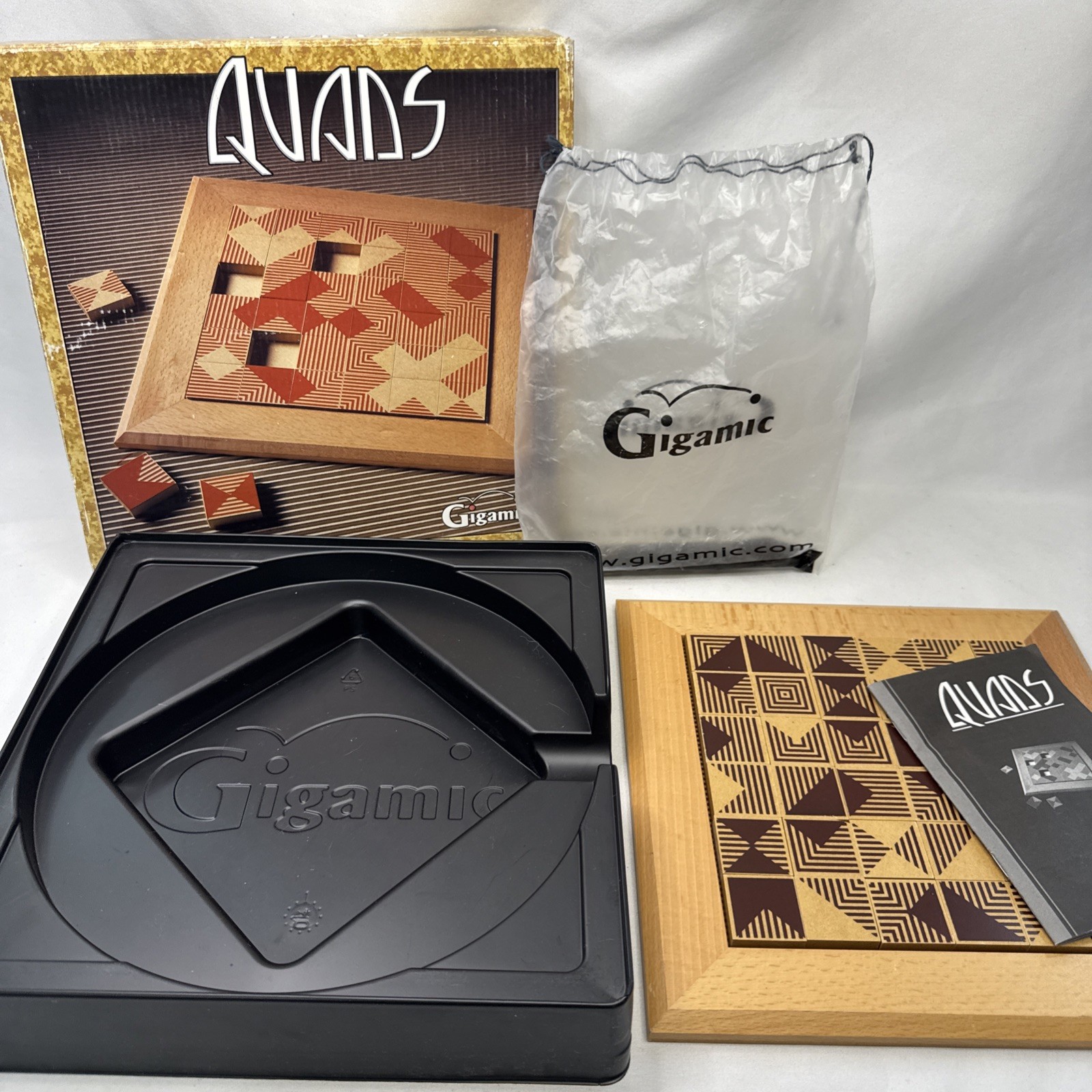 VINTAGE Quads All Wood Board Game COMPLETE Gigamic 1995 Strategy