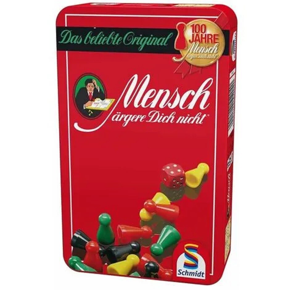 Schmidt Spiele 51204 Mensch ärgere Dich nicht, Metal Box Travel version S&H FREE
