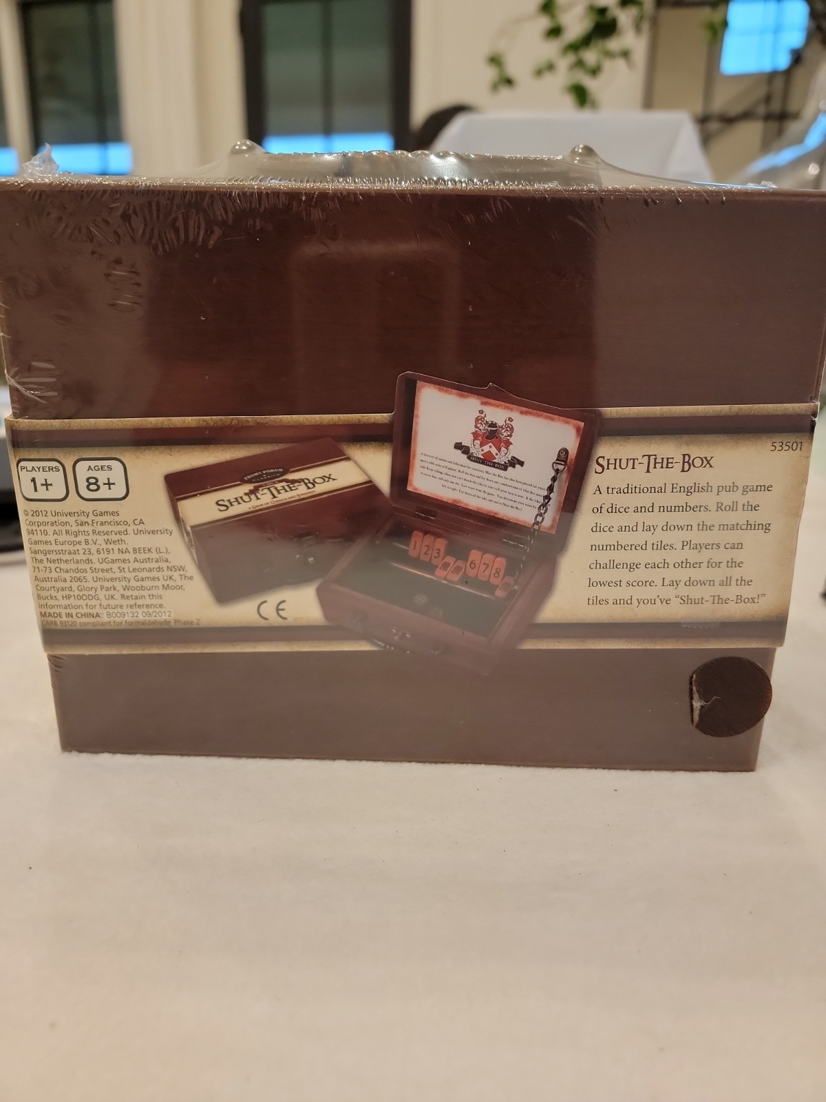 Lt93- NEW SHUT THE BOX GAME OF CHANCE & STRATEGY FRONT PORCH CLASSICS