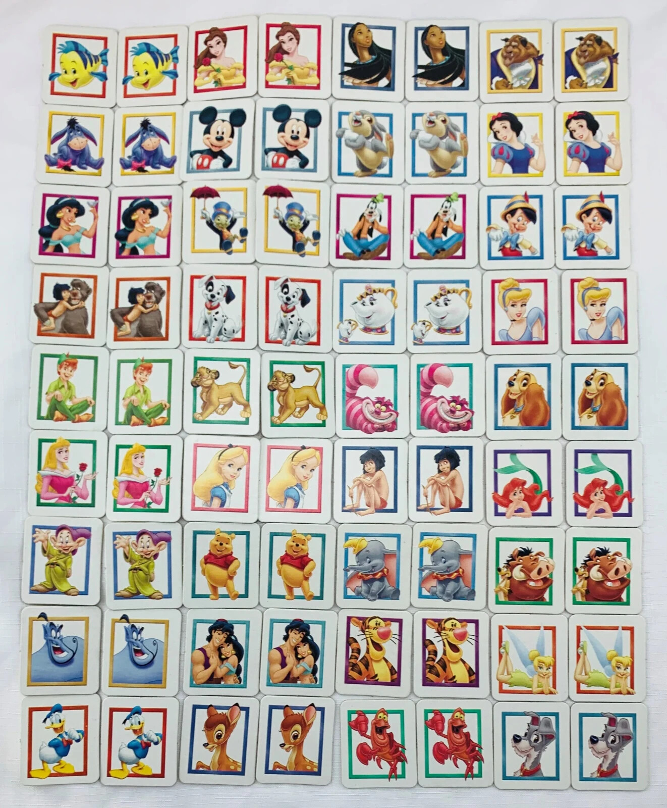 2002 Disney Memory Game by Milton Bradley Complete in Good Condition FREE SHIP