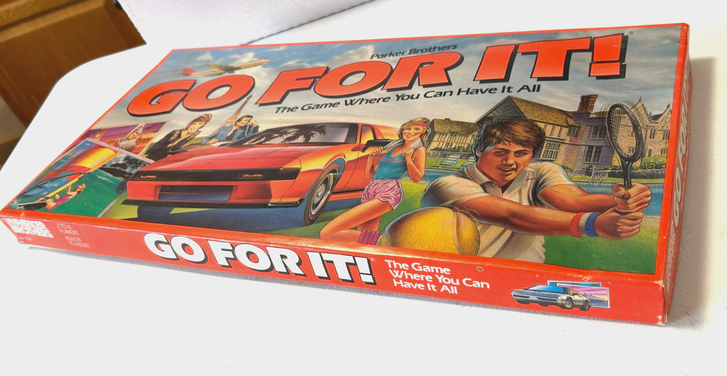 Vintage 1986 Go For It Board Game by Parker Bothers, NICE