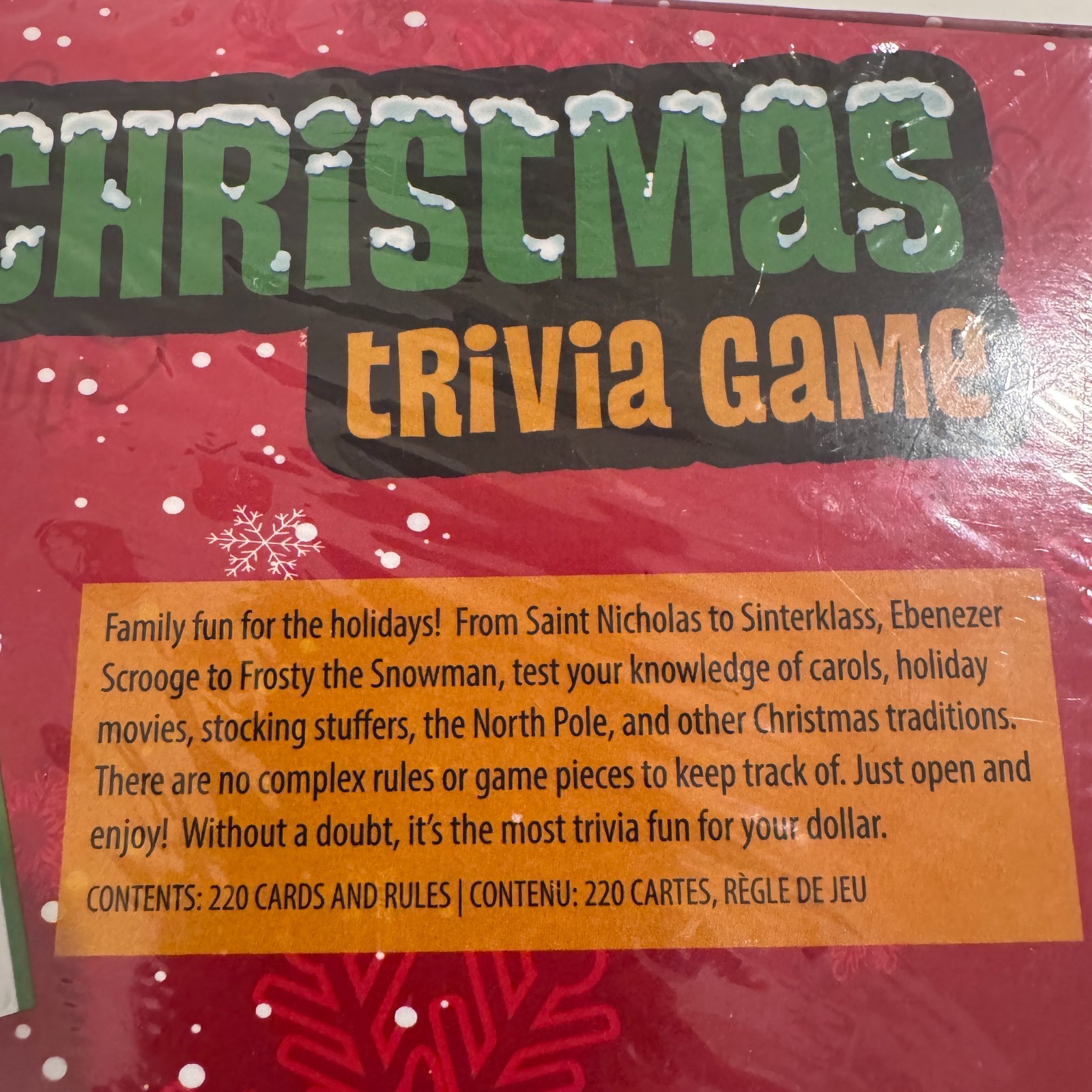 Christmas Trivia Game A Perfect Ho Ho Holiday Gift Ages 12+ 2+ Players New