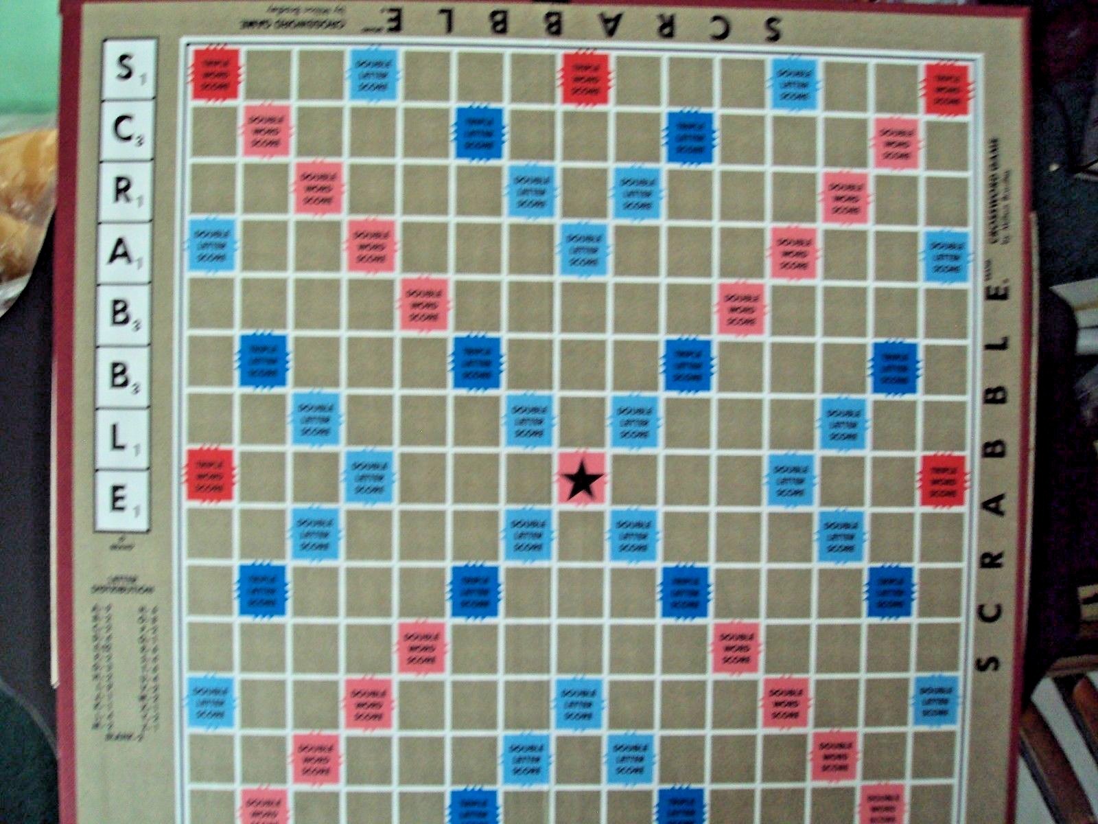 Vintage Milton Bradley Scrabble Game Board Incomplete 1982 1989 #4024