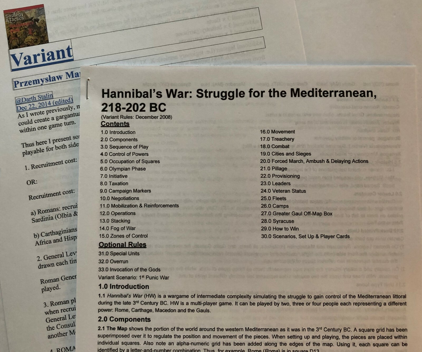 HANNIBAL’S WAR [S&T #254] Game EXPANSION. 14 Counters! +5 BONUS! EXCELLENT!