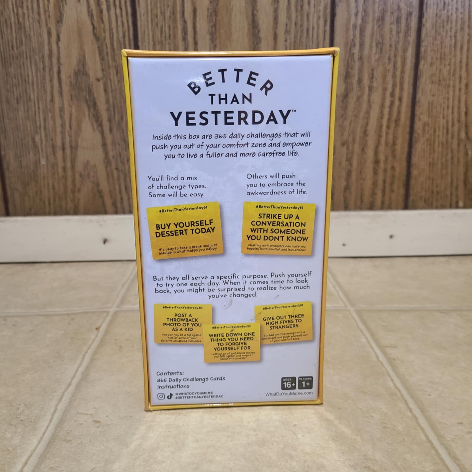 Better Than Yesterday 365 Daily Challenges Life Fullfilling Game NEW Sealed