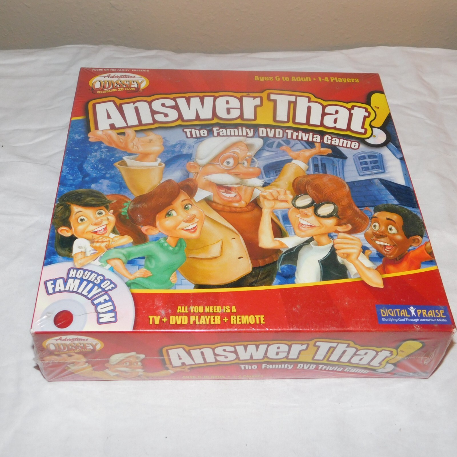 Adventures In Odyssey Answer That Family DVD Trivia Board Game 2007 NEW SEALED