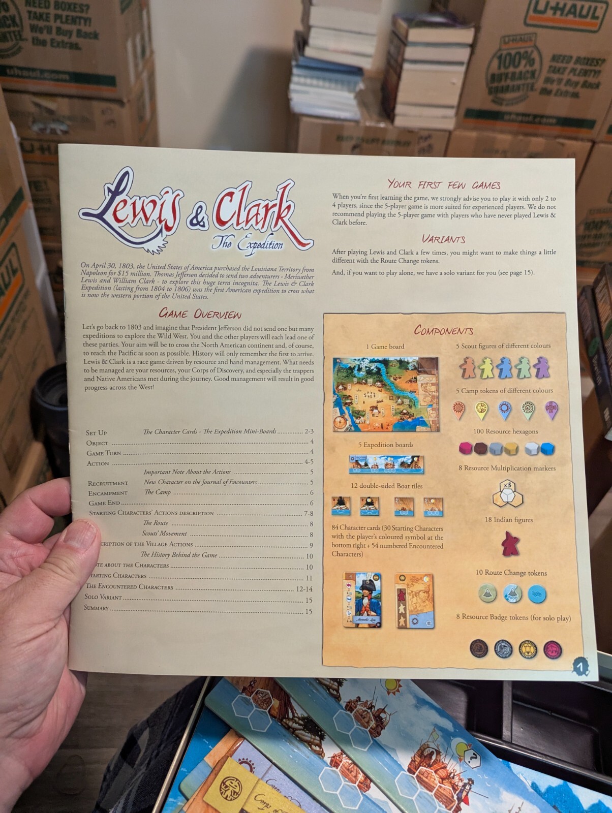 LEWIS & CLARK The Expedition Board Game 100% COMPLETE 2014 AWARD WINNER