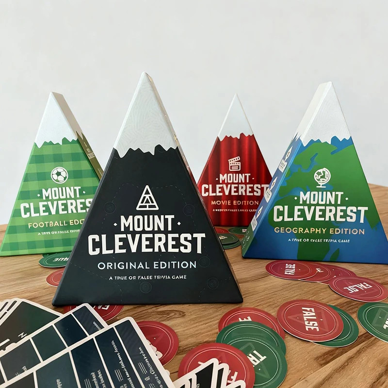 Mount Cleverest /Movies/Geography Edition Family Party Card Trivia Game US