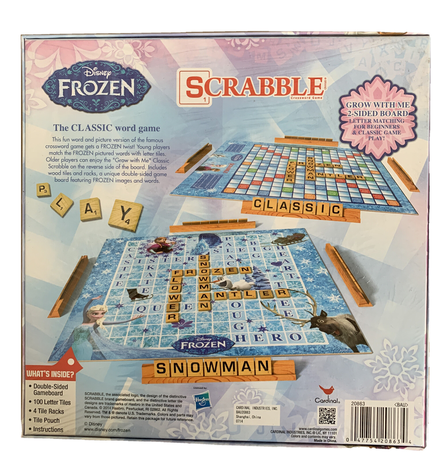 NEW Disney Frozen Scrabble Board Game Letter Matching Crossword Elsa Anna SEALED