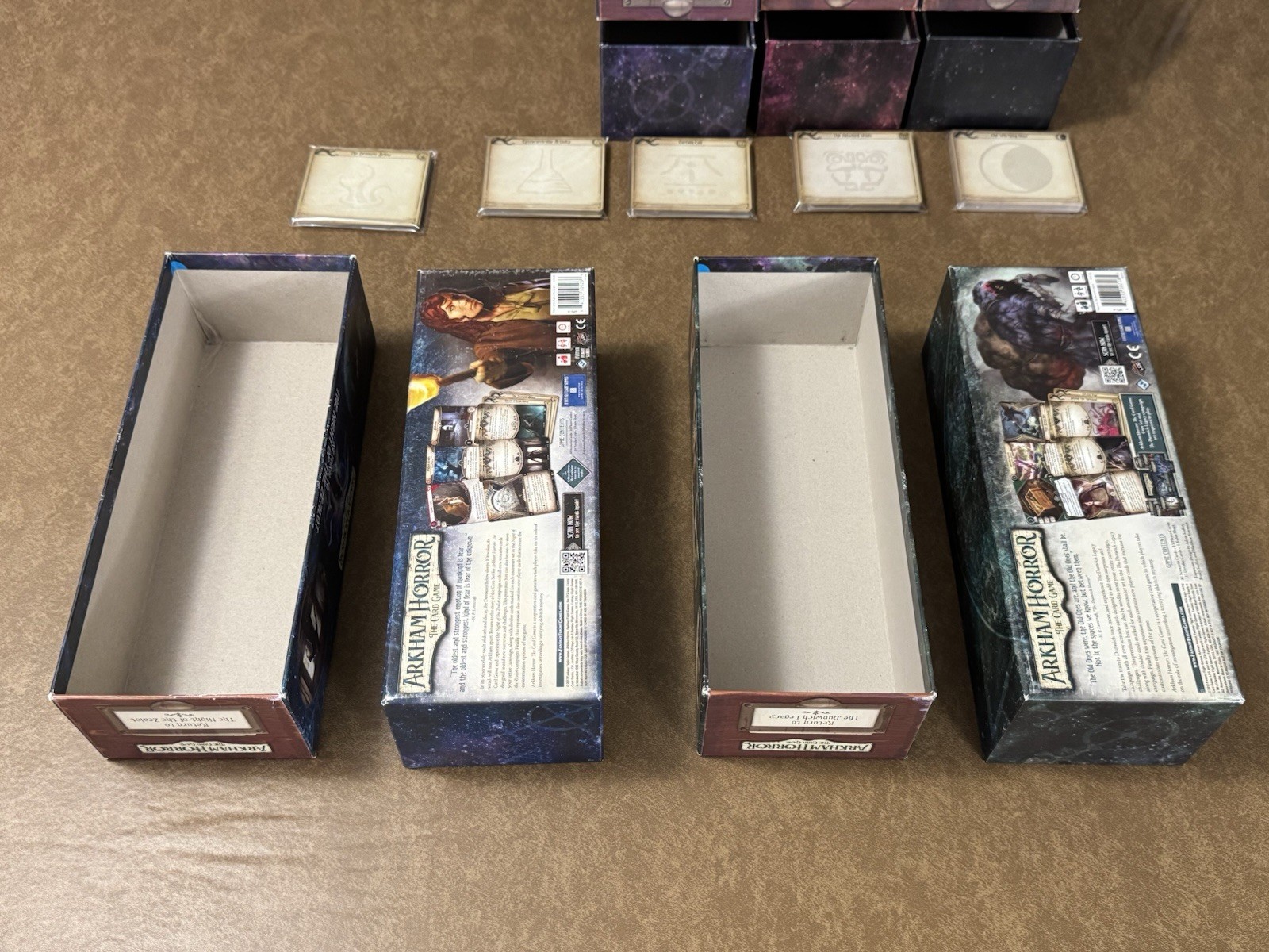 Arkham Horror LCG Lot, Return To Boxes + Dividers, Zealot Dunwich Carcosa + More