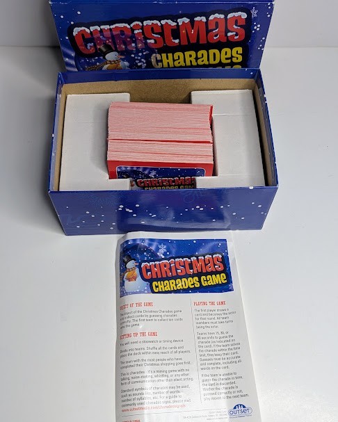 Christmas Charades Game Complete 220 Cards Family Holiday Party Game Ages 8+