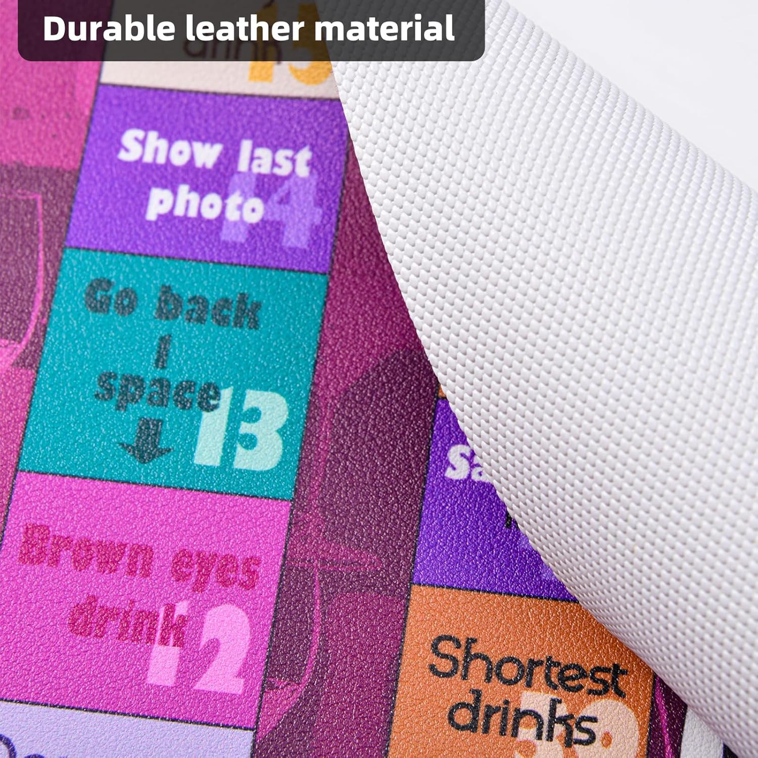 Drinking Games,Leather Mat Drinking Board Game for Adults,Interactive Girls Nigh