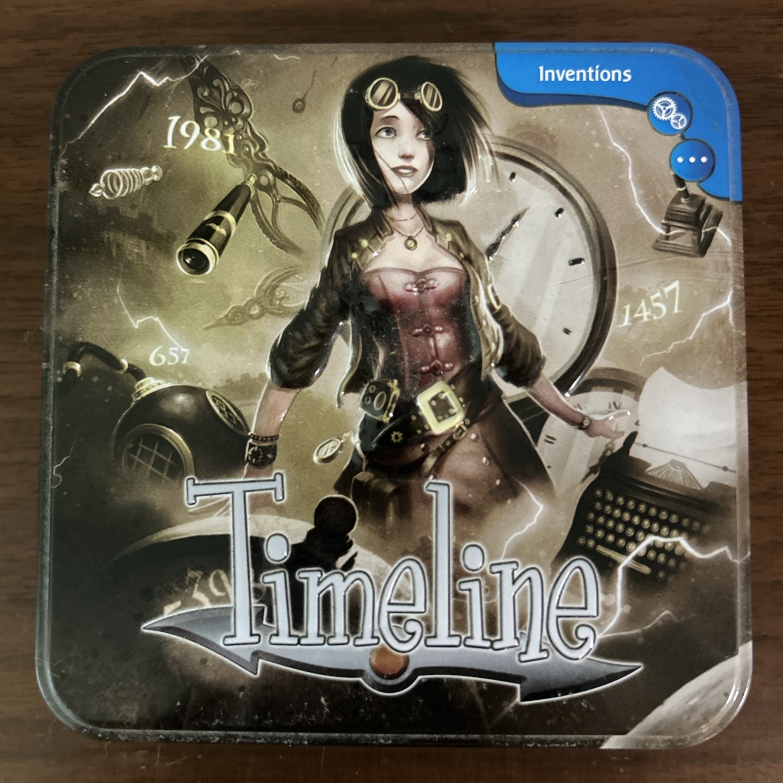 Timeline Inventions Card Game 2017 Asmodee Tin Edition Cards Factory Sealed