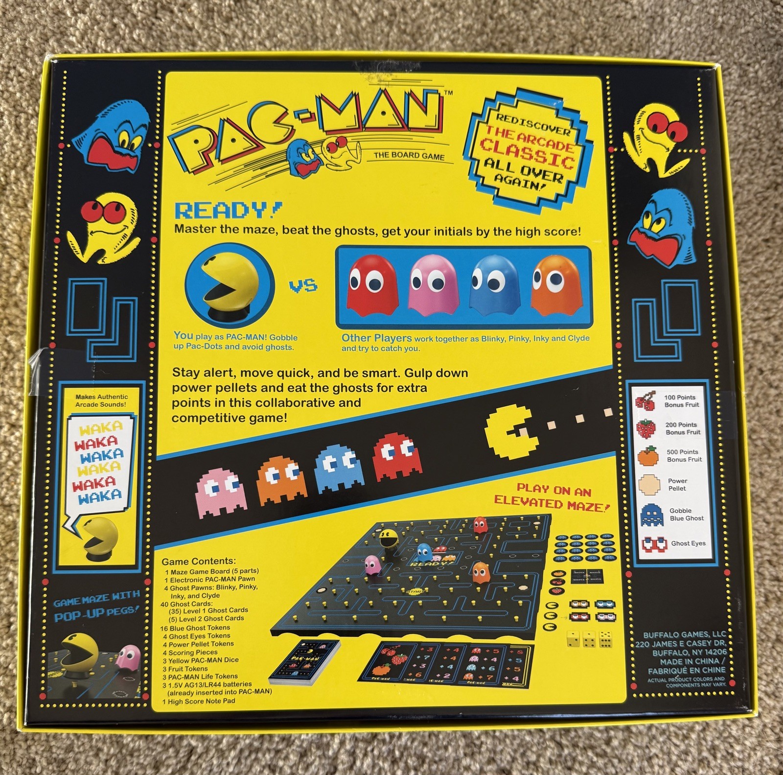 Pac-Man The Board Game Arcade Classic by Buffalo Games 2019 Complete