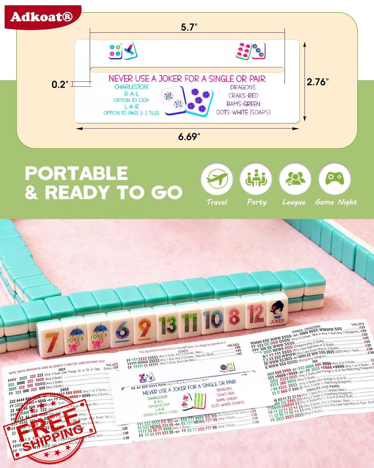Adkoat Mahjong Line Finder Card Marker Anime