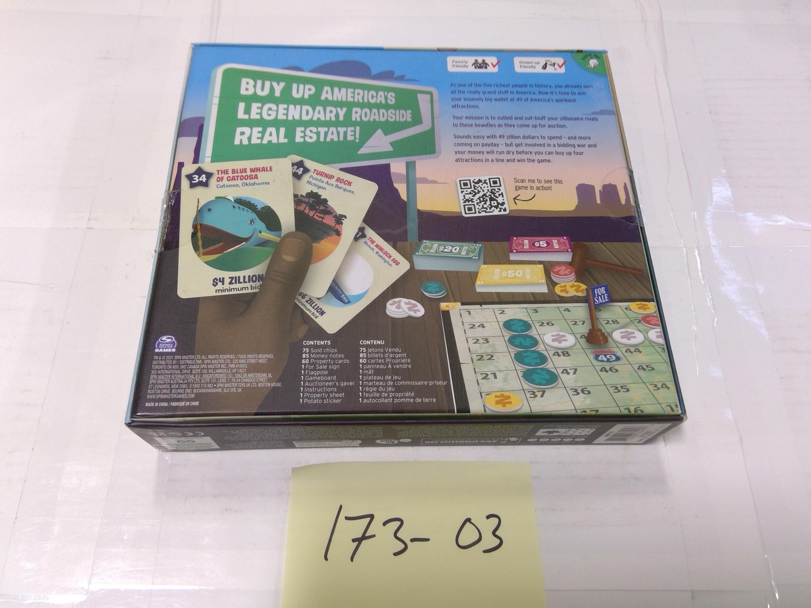 Big Potato Games Zillionaires Road Trip USA Board Game 2-5 Players 8+ New Sealed