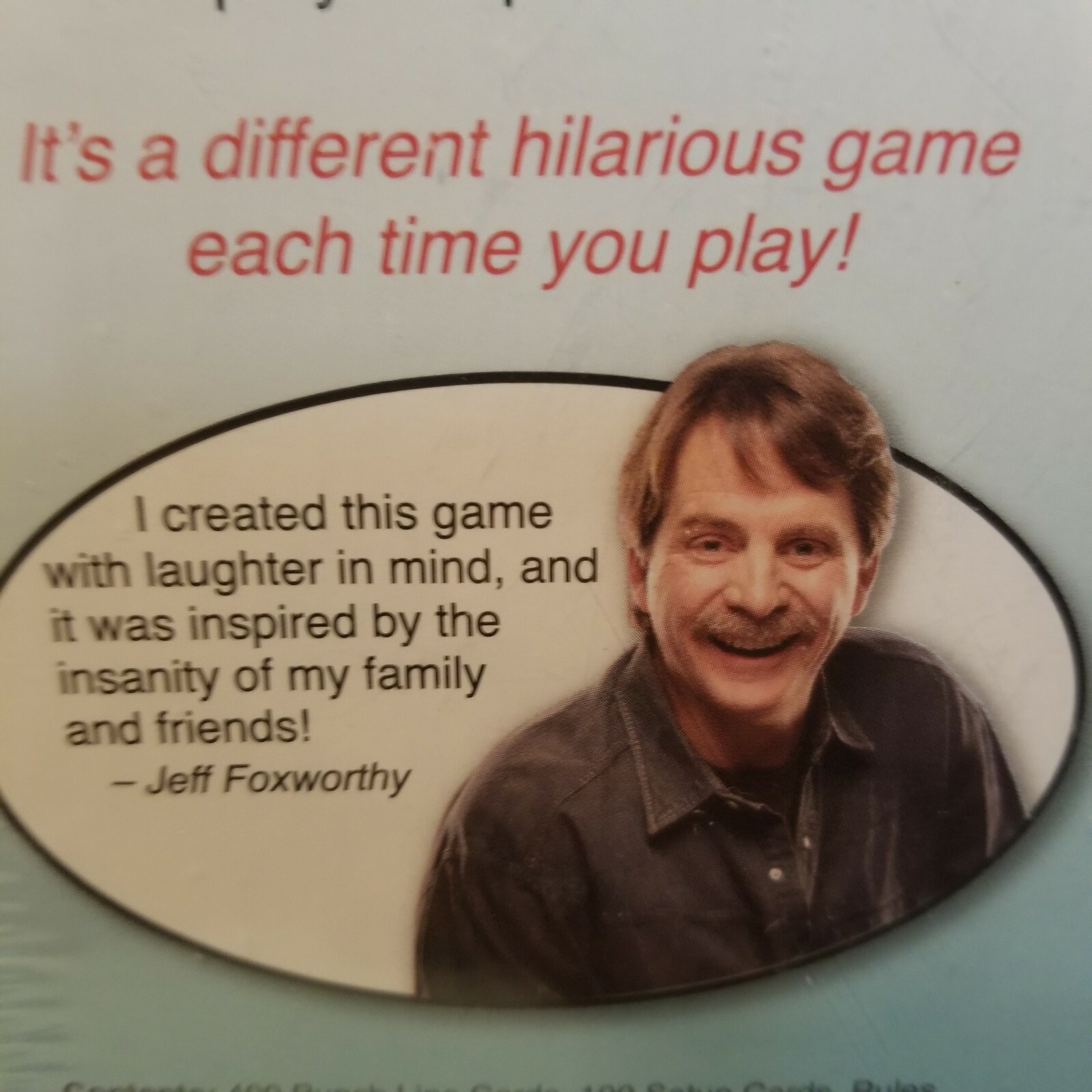RELATIVE INSANITY Party Game About Crazy Relatives NEW Jeff Foxworthy – Gift