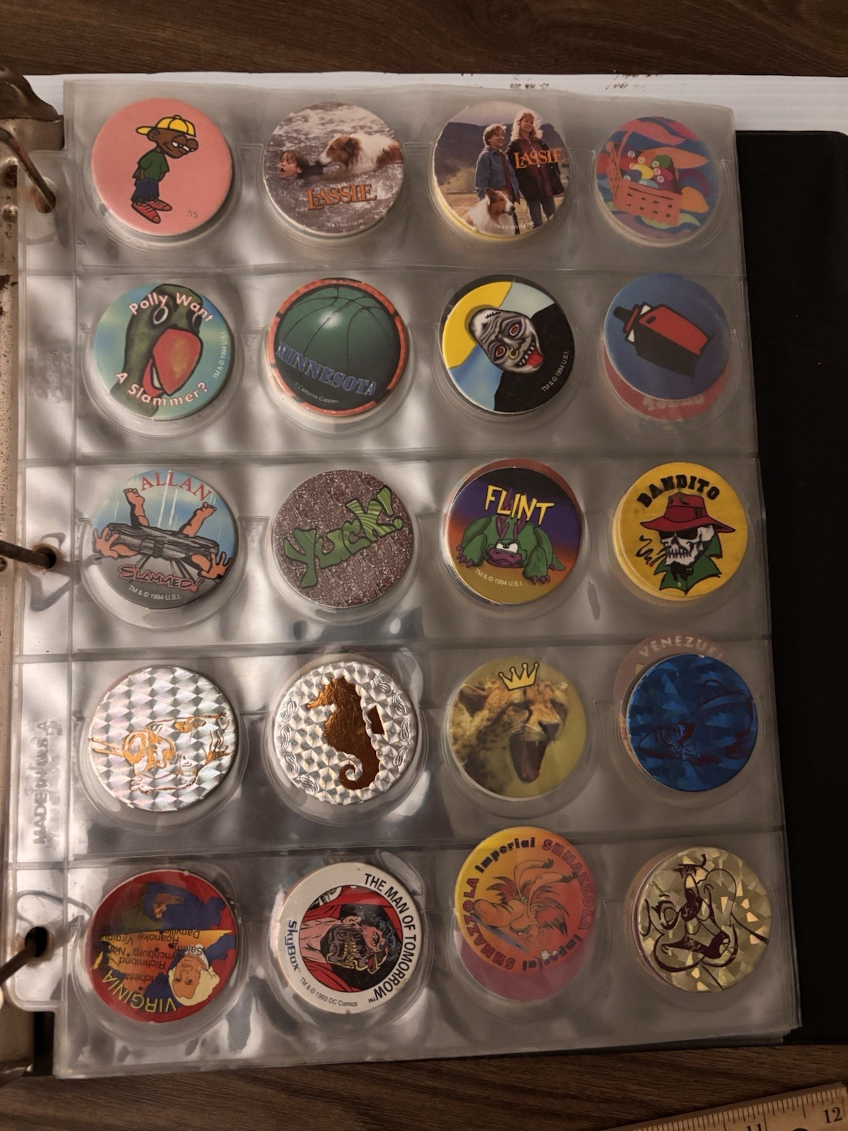 Cap Binder for Pogs 8 Pages with 135 POGs