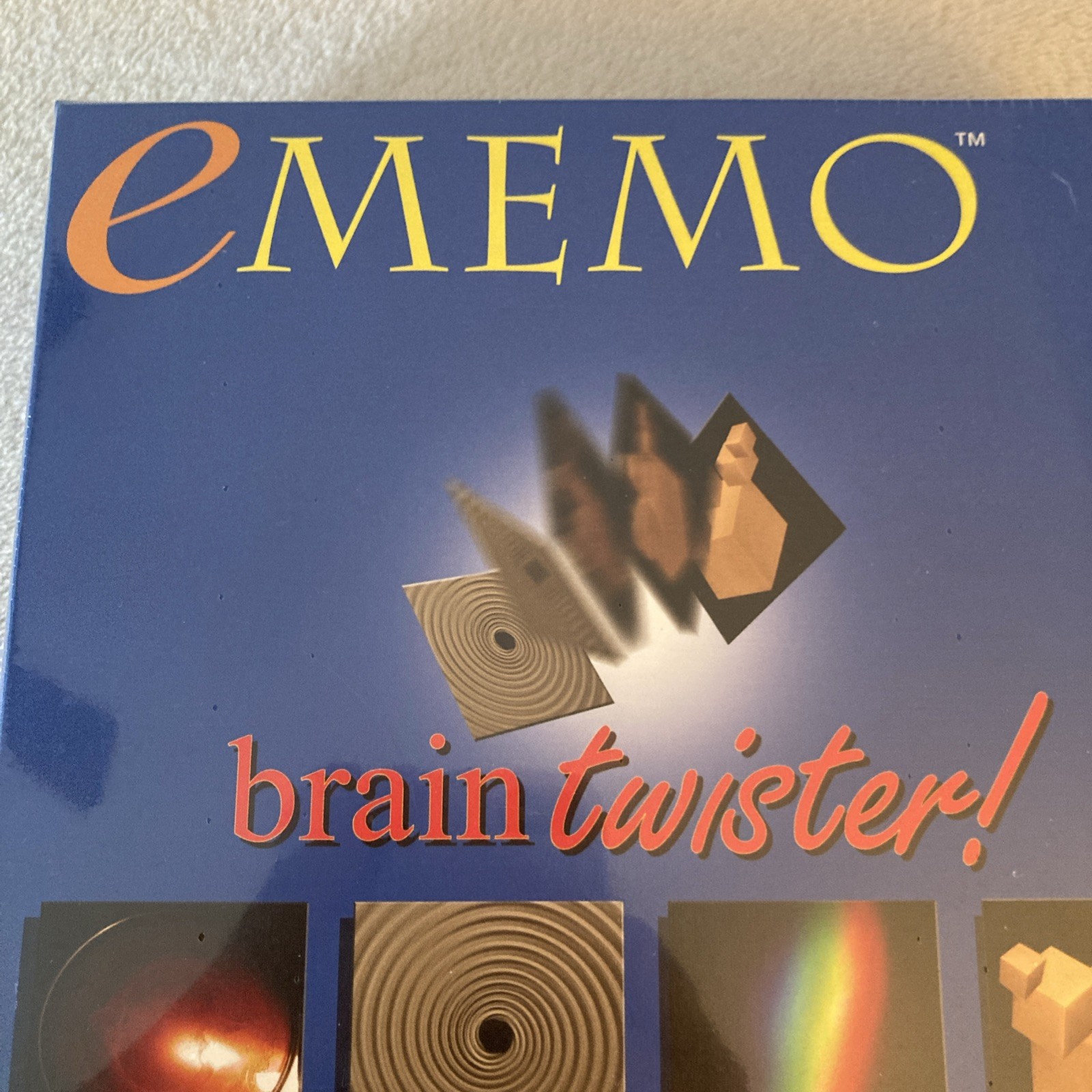 eMEMO Brain Twister Double Sided Photographic Tile Matching Game 2004 New Sealed