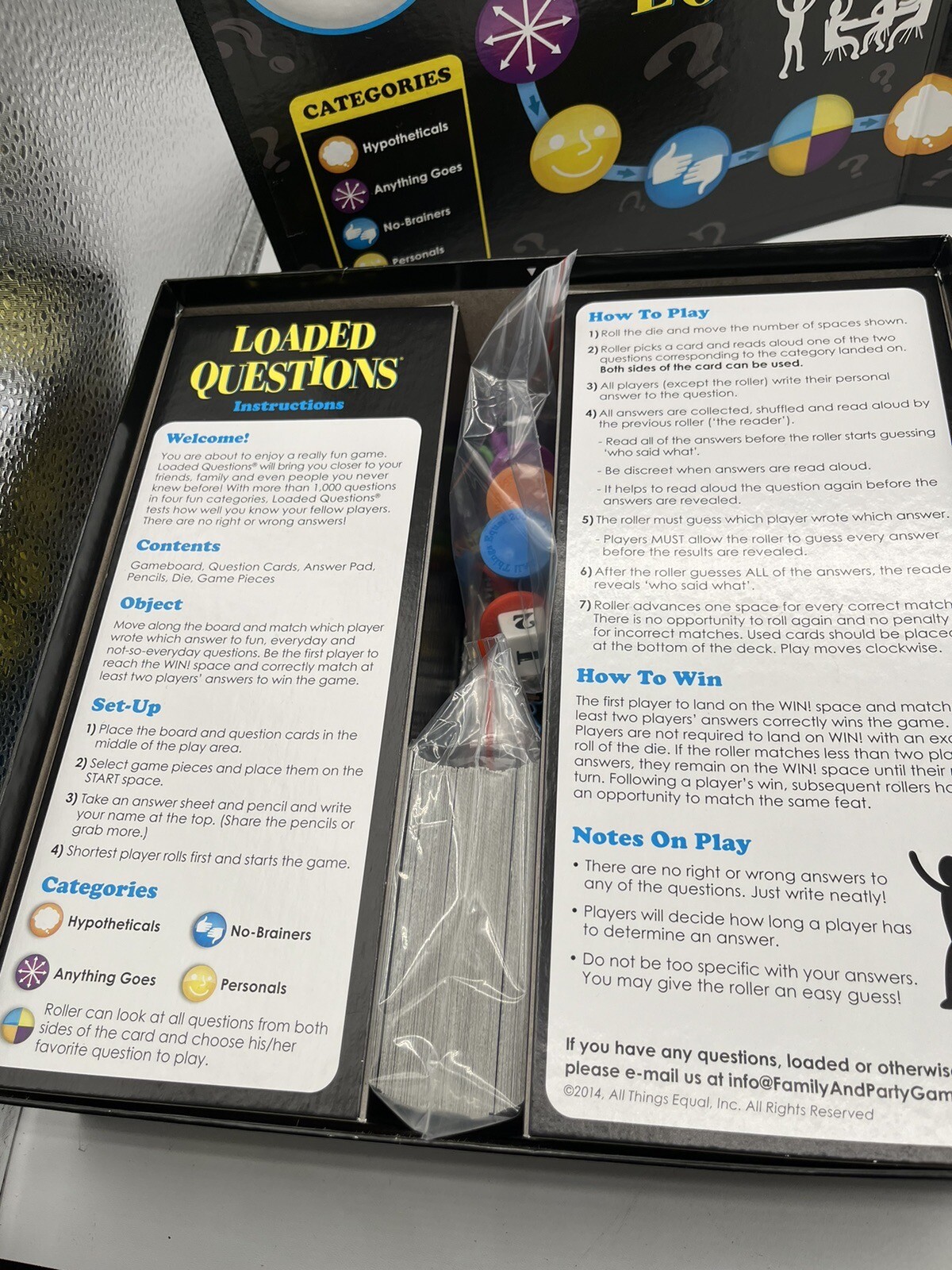 Loaded Questions Family &Party Game 2014 Teen-Adult Classic Game “Who Said What”